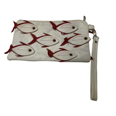 Eduardo Porcel Womens Clutch Cream / Red 