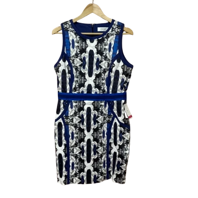 BNWT Alannah Hill Womens Size 14 Black  / Blue / Grey / White Dress