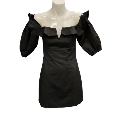 BWLDR  Womens  Size 8 Off The Shoulder Dress Black  