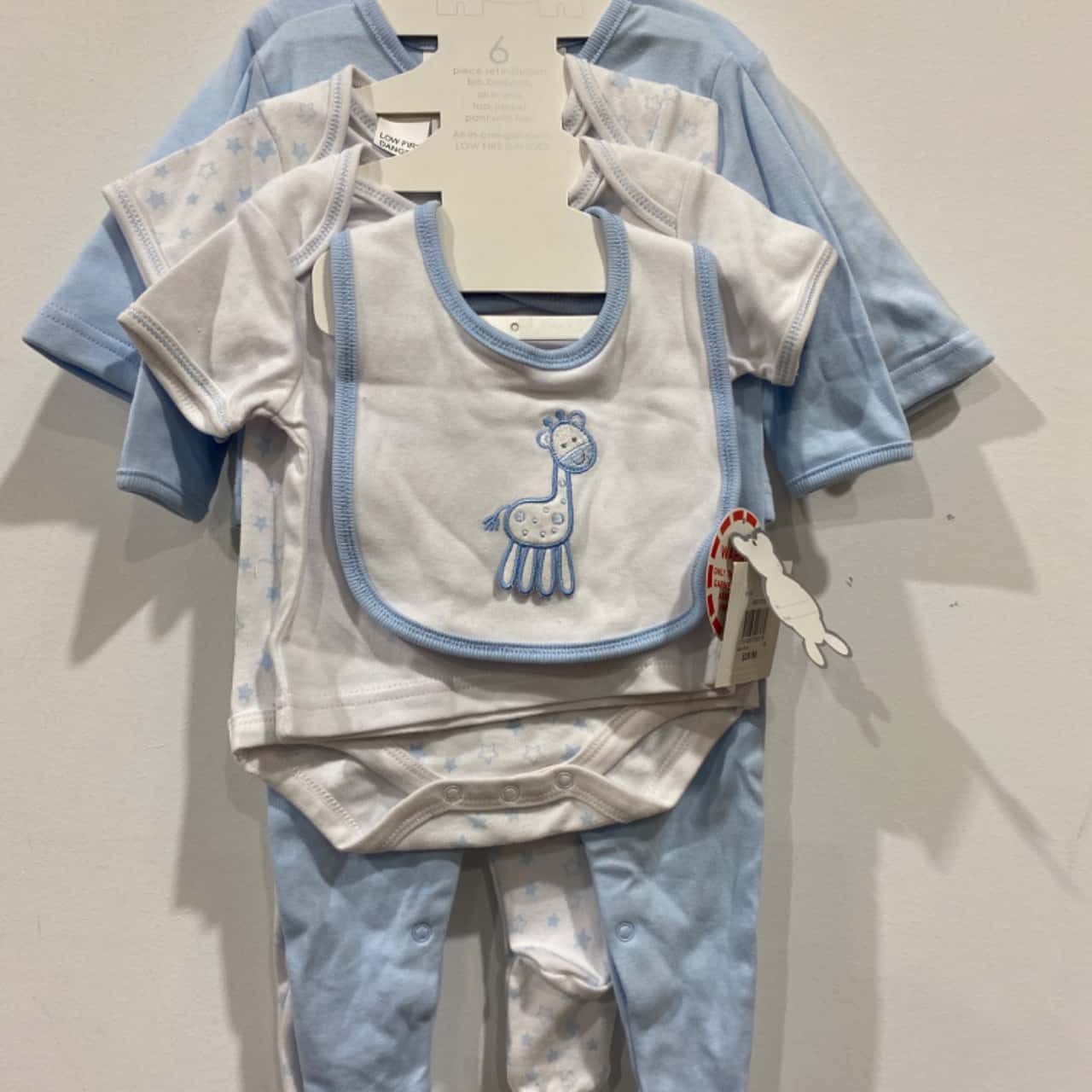 Myer Kids Size 00 Sleepwear Blue / Pattern / White (s)