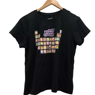 Animal Crossing Nintendo   Size M Short Sleeve Top Black  