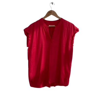 Trenery Womens  Size S Short Sleeve Top / V-Neck Top Red 