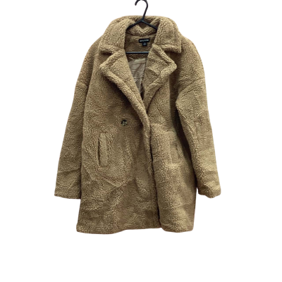 Pretty Little Thing Womens Size 8 Brown Fur Coat 