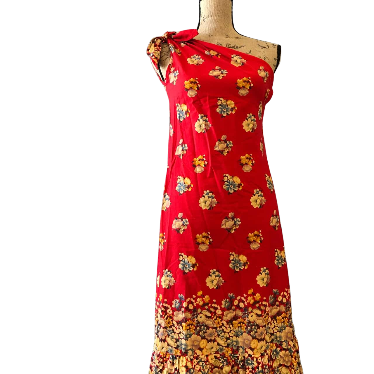 Hand Made Womens Size 10 Vintage Maxi Dress Floral / Multicoloured