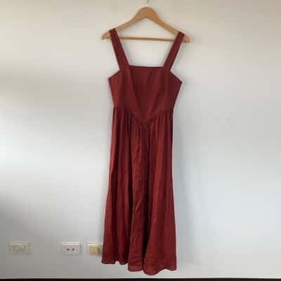 Steele Dark Red Sleeveless Maxi Dress Size M