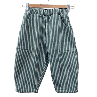 Little Clothing Co. Green Pinstriped Pants Size 3-4 yrs