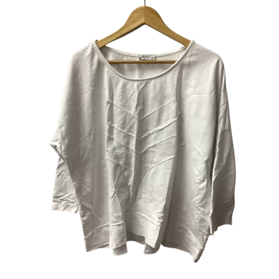 Amici Womens  Size M Long Sleeve Top White I