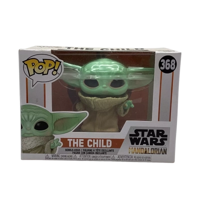 Funko Pop Star Wars #368 The Child Mandalorian Box Slightly Damaged & Sunbleached Collectables