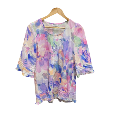 Goondiwindi  Size 10 3/4 Sleeve Top Pink  / Purple 