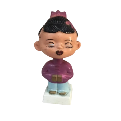 Vintage Hong Kong Asian Girl Bobble Head Approx 5 x 15cm