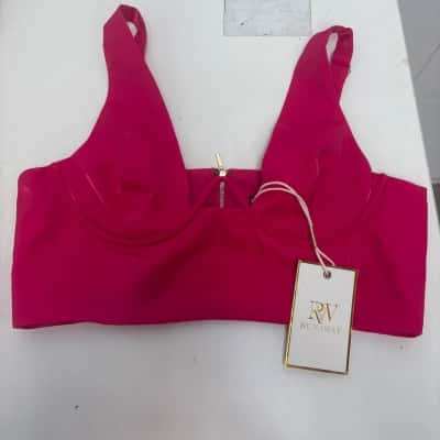 RUNAWAY Womens  Size L Pink  zip back cropped top 