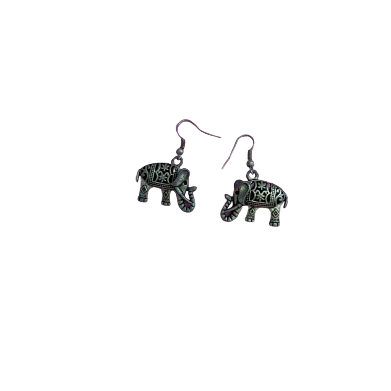 Sterling Silver Blue Elephant Earrings main image 1