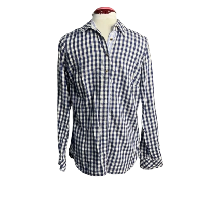 Tommy Hilfiger Womens  Size 6 Long Sleeve Top Blue / Checked 