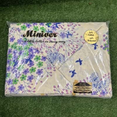 Vintage Miniver Floral Double Bed Sheet Set (New)