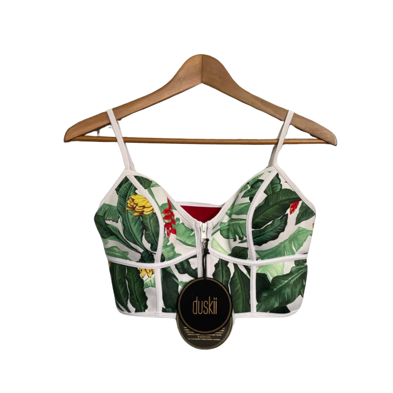 Duskii Womens Pattern Bustier Bikini Top Size M