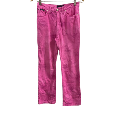  Womens  Size 28 Straight Leg Jeans Pink 