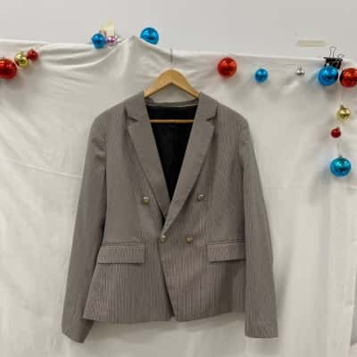 Basque Womens  Size 14 Blazer Black  / Checked / Grey / Red / White 