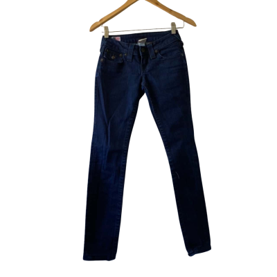 True Religion Womens  Size 24 / 6 Skinny Jeans Navy Blue 