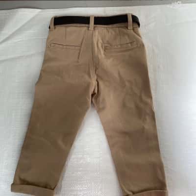 Ollies Place Kids Size 1 Chino Pants. Sand colour 