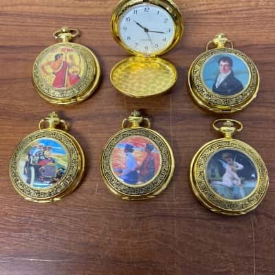 ***NOT TESTED***Collection of 6 gold toned pocket watches 