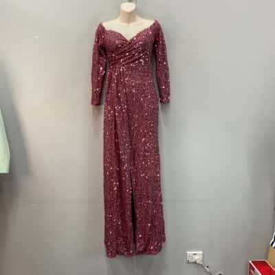  Womens  Size S Cocktail Sequins Dress Rose Pink  