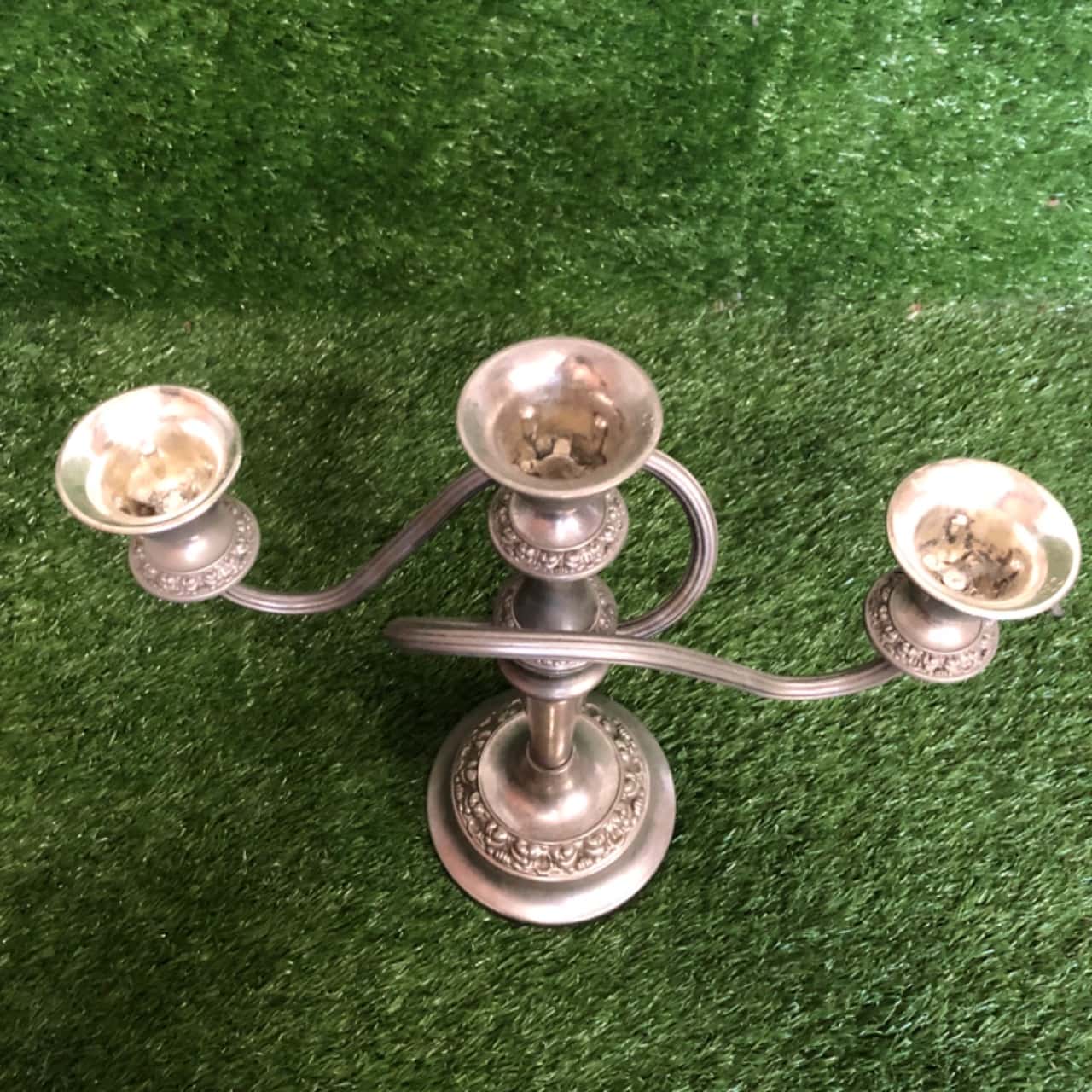 Vintage Lanthe Silver Plated Candelabra (25cm)
