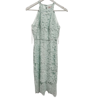 Size 8 PORTMANS SIGNATURE Mint Green Halter Neck Lace Dress