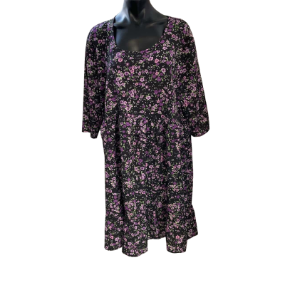 Limited collection Womens  Size 24 Babydoll Dress Black  / Floral 