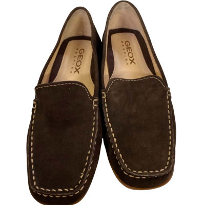 Geox Respira  Womens  Size 37 Brown/coffee suede slip on flats shoes