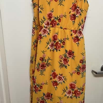 Divided H&M Women's Size 12 Casual Dress - Yellow 