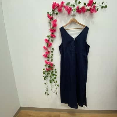 D-Luxe Womens  Size XXL Maxi Dress Navy Blue 