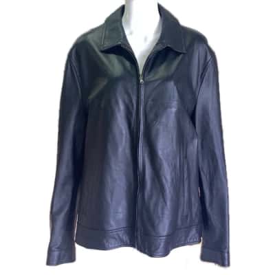 Vera Pelle Unisex  Size L / M Leather Jacket Black  