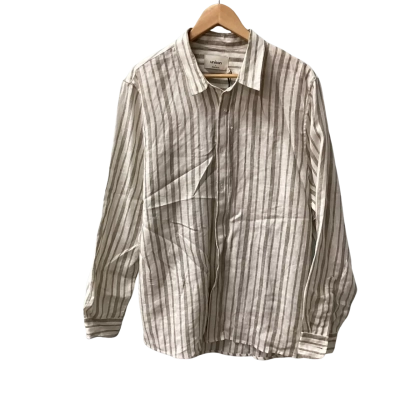  Unison Mens  Size L Long Sleeve Shirt Striped B