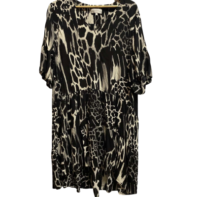 Veronika Maine Womens  Size 16 Short Sleeve Shirt Black  / White 