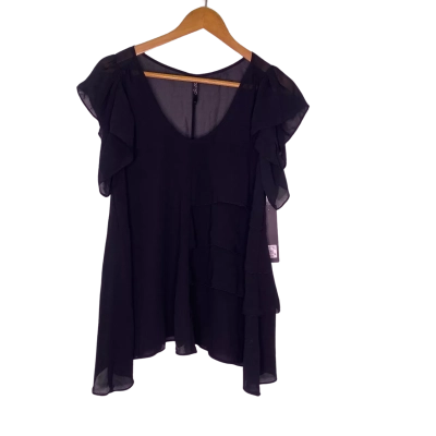 Stella Womens  Size 10 Short Sleeve Top Black  