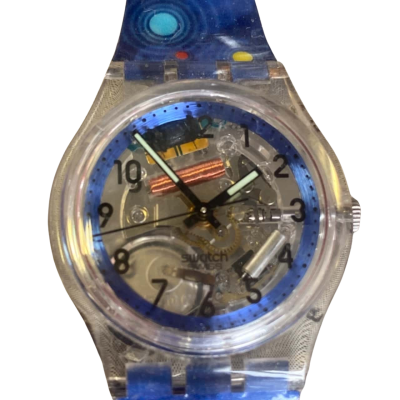 Swatch Unisex Watch Blue / Multicoloured -3 cm face