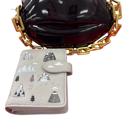 Funky LIPS bag with small strap & purse Women's