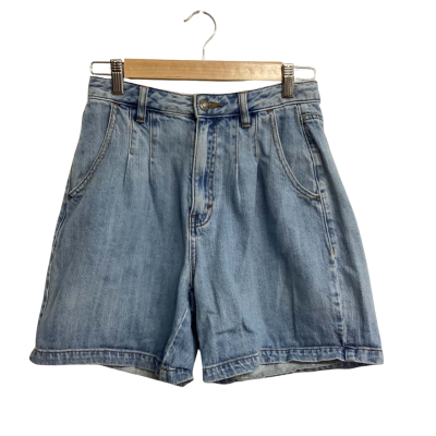 Sportsgirl Womens  Size 8 Front Pleat Denim Shorts