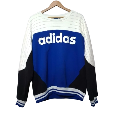 Adidas Mens  Size L  Blue, Black and White Jumper
