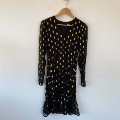 Ministry of Style Black Gold Sweet Surrender Mini Dress Size 8