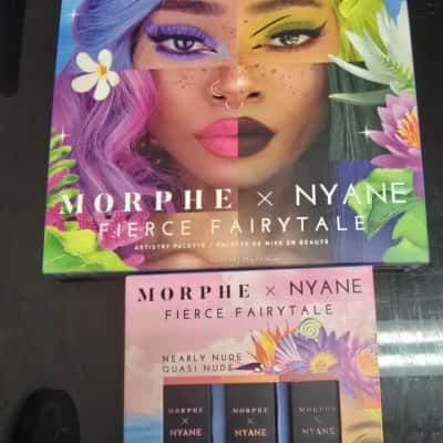 morphe x Nyane makeup pallet and lipstick