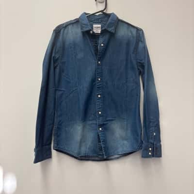 Chevignon France  Mens  Size S Denim Shirt Blue 
