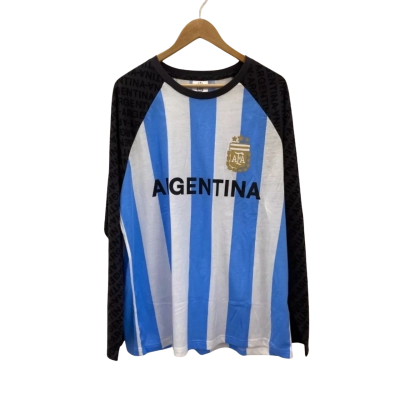 AFA Mens  Size XXL Soccer Jersey Black  / Blue / White Argentina