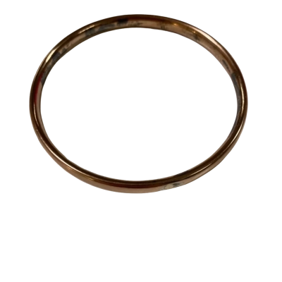 Silver Lined 9ct RG Bangle - Tarnish Inside 10.5g 