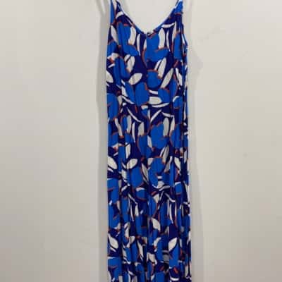 Mister Zimi Womens  Jumpsuit Size 10 Blue / Brown / White 
