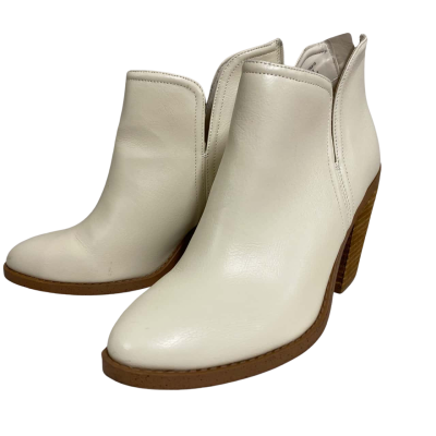  Joie Kayden Vegan Leather Heel boots / Cream