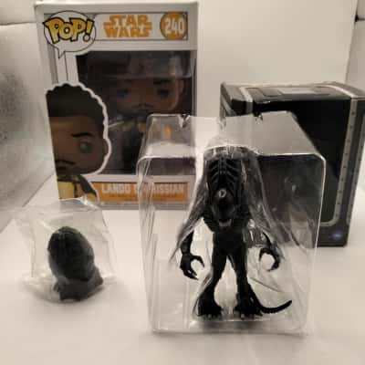 Star Wars: Solo - Lando Calrissian Pop! Vinyl Figure #240 & Aliens Black Xenomorph collectible Action Figure with Egg
