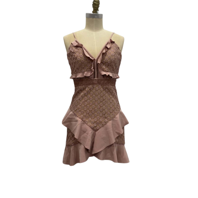 NEW Bardōt Womens  Size 10 Cocktail Dress Beige / Pink  