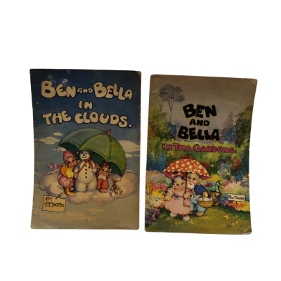 Vintage Ben and Bella In the Clouds, Ben and Bella In The Garden Large Paperback Books 