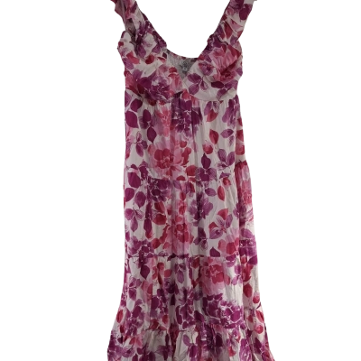 Polly Deep V Neck Tier Maxi Dress - size 16